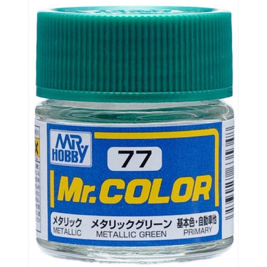 Mr Hobby (Gunze) C077 Mr Color Metallic Green Lacquer Paint 10ml